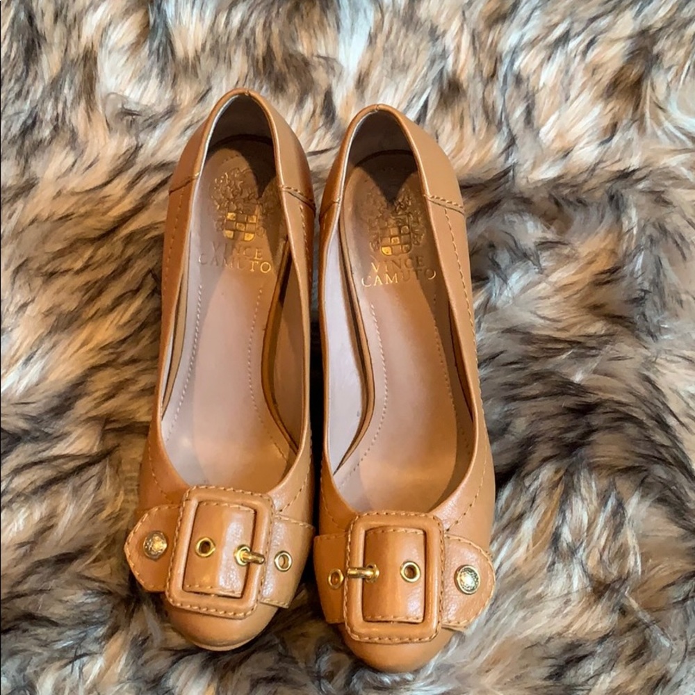 Vince Camuto | Camel Buckle Heels